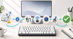 キーボード入力がおかしい時に設定、接続、ドライバー、故障を順番に確認するアイキャッチ画像