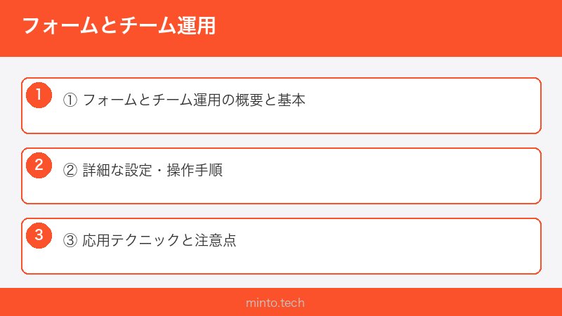 フォームとチーム運用