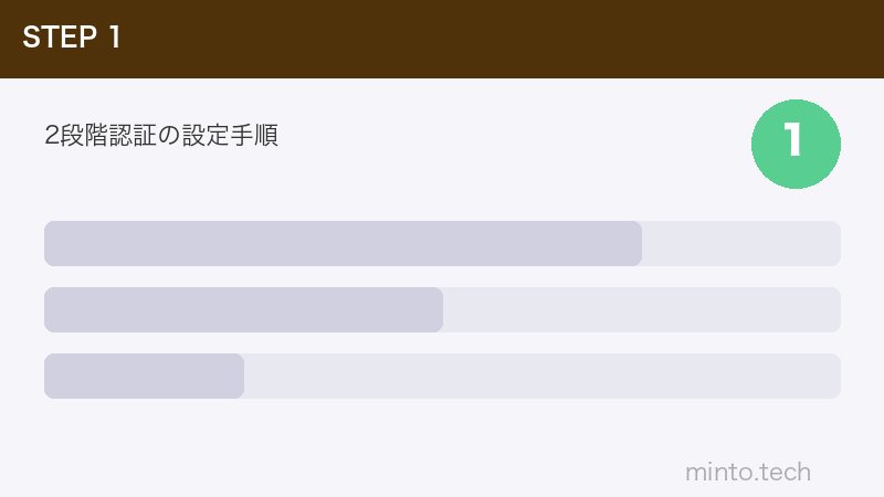 2段階認証の設定手順