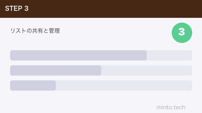 リストの共有と管理