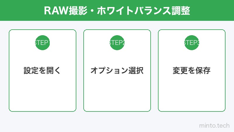 RAW撮影・ホワイトバランス調整