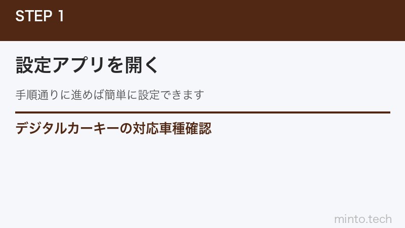 デジタルカーキーの対応車種確認