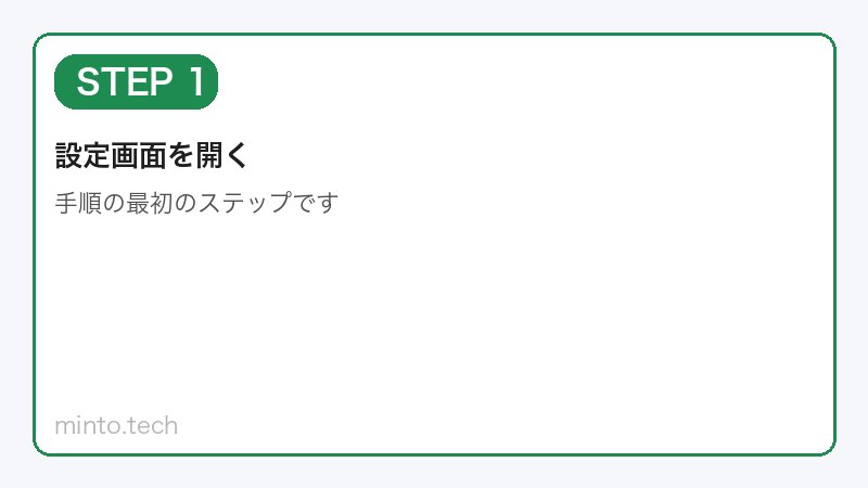 フリップトゥミュート設定画面