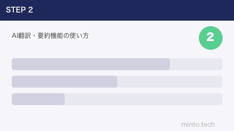 AI翻訳・要約機能の使い方