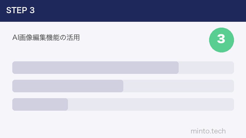 AI画像編集機能の活用