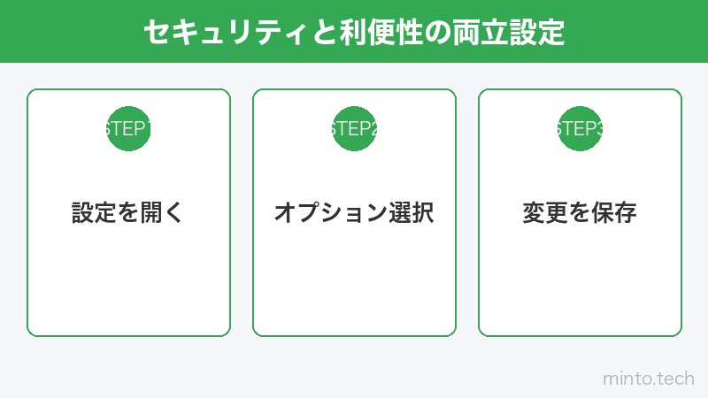 セキュリティと利便性の両立設定