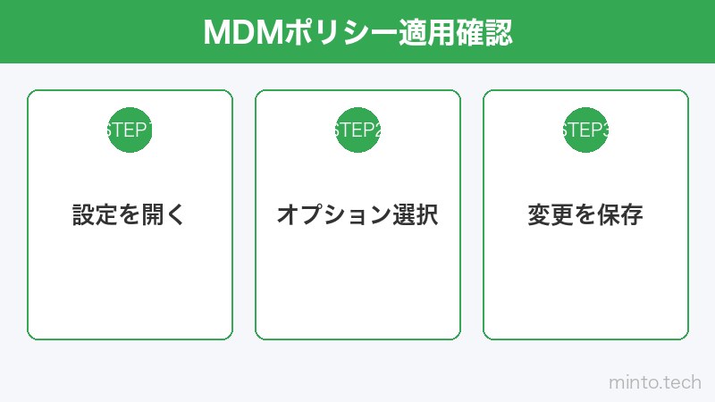 MDMポリシー適用確認