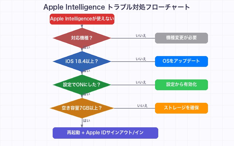 Apple Intelligenceが正常に動作しているiPhoneの画面
