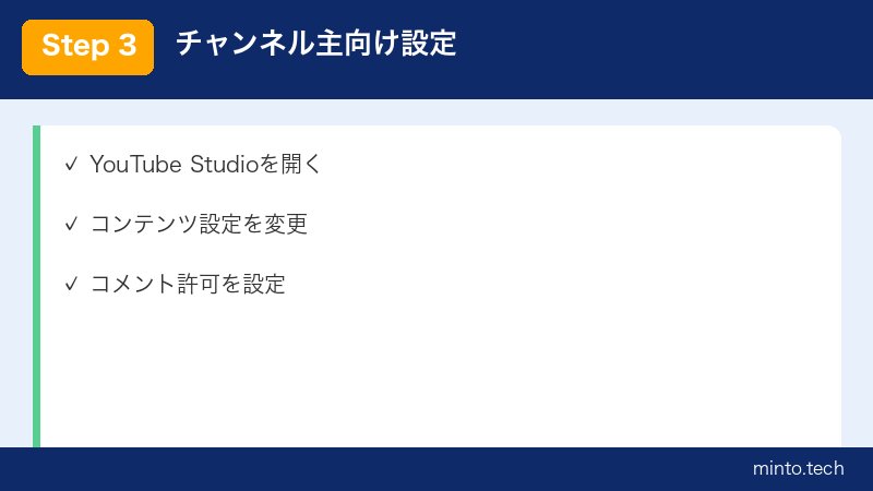 YouTubeチャンネル主がコメント設定を変更する手順