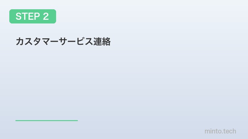 カスタマーサービス連絡