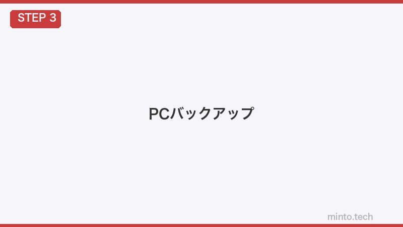PCバックアップ