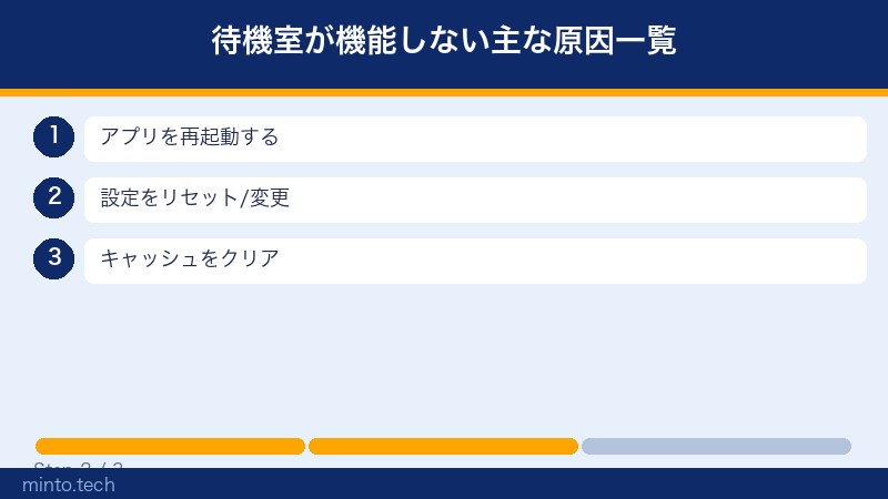 待機室が機能しない主な原因一覧