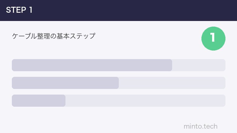 ケーブル整理の基本ステップ