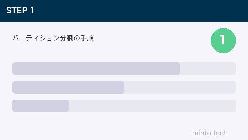 パーティション分割の手順
