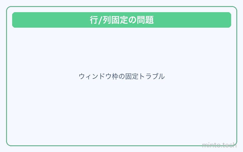Excelウィンドウ枠固定できない対処法 画像1