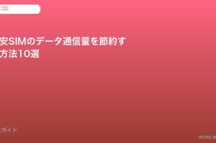 格安SIM データ節約方法