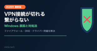 【2026年最新版】WindowsでVPN接続が切れる・繋がらない原因と対処法【完全ガイド】
