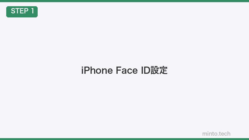 iPhone Face ID設定