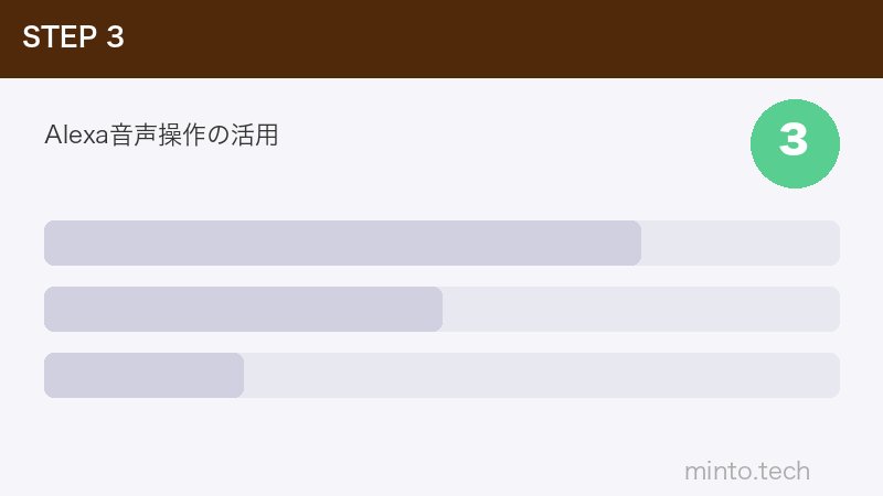 Alexa音声操作の活用