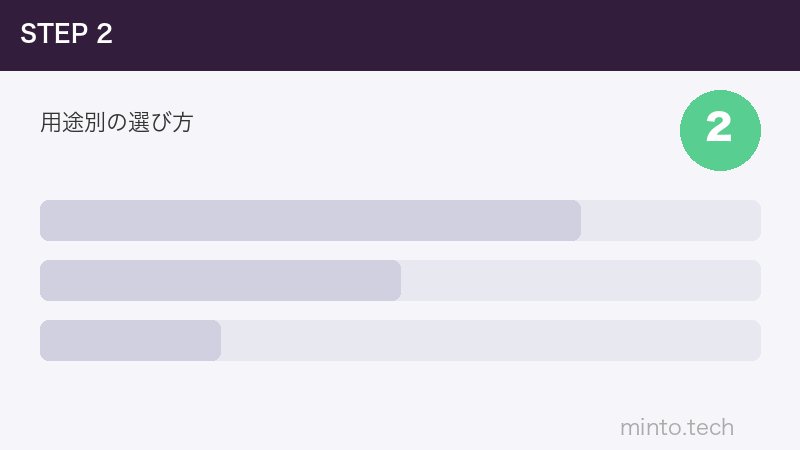 用途別の選び方