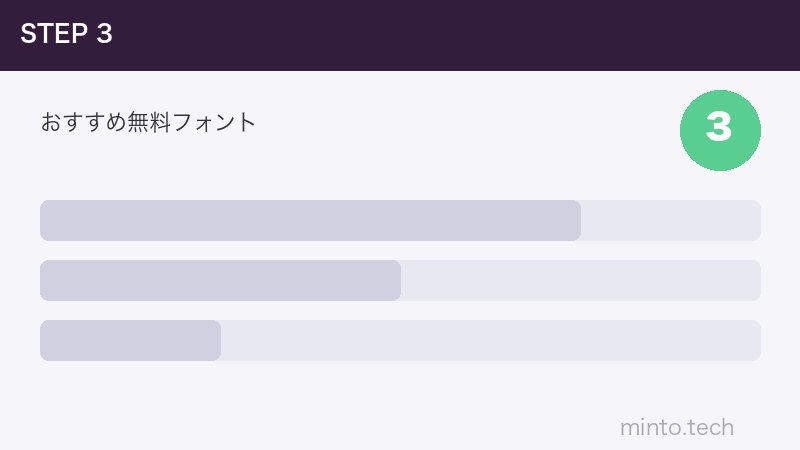 おすすめ無料フォント