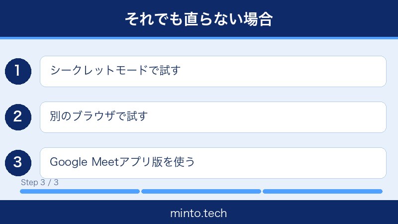 GoogleMeet画面共有できない対処法3