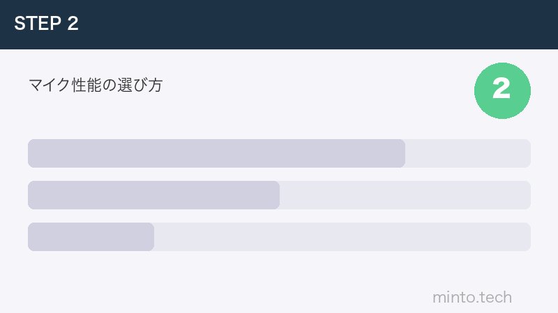 マイク性能の選び方