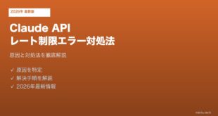 Claude APIレート制限429/529エラー対処法