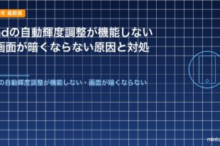 iPadの自動輝度調整が機能しない・画面が暗くならない原因と対処法