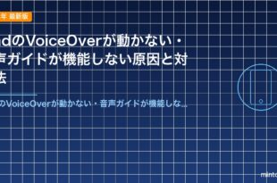 iPadのVoiceOverが動かない・音声ガイドが機能しない原因と対処法