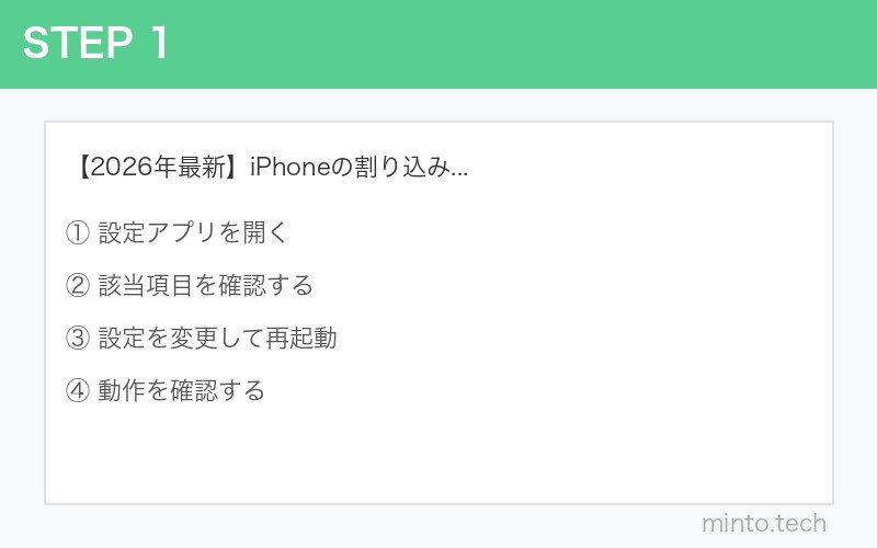 【2026年最新】iPhoneの割り込み電話（キャッチホン）が機能しない原因と設定方法 手順1