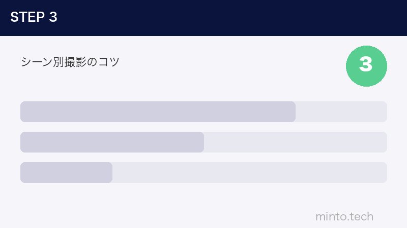 シーン別撮影のコツ
