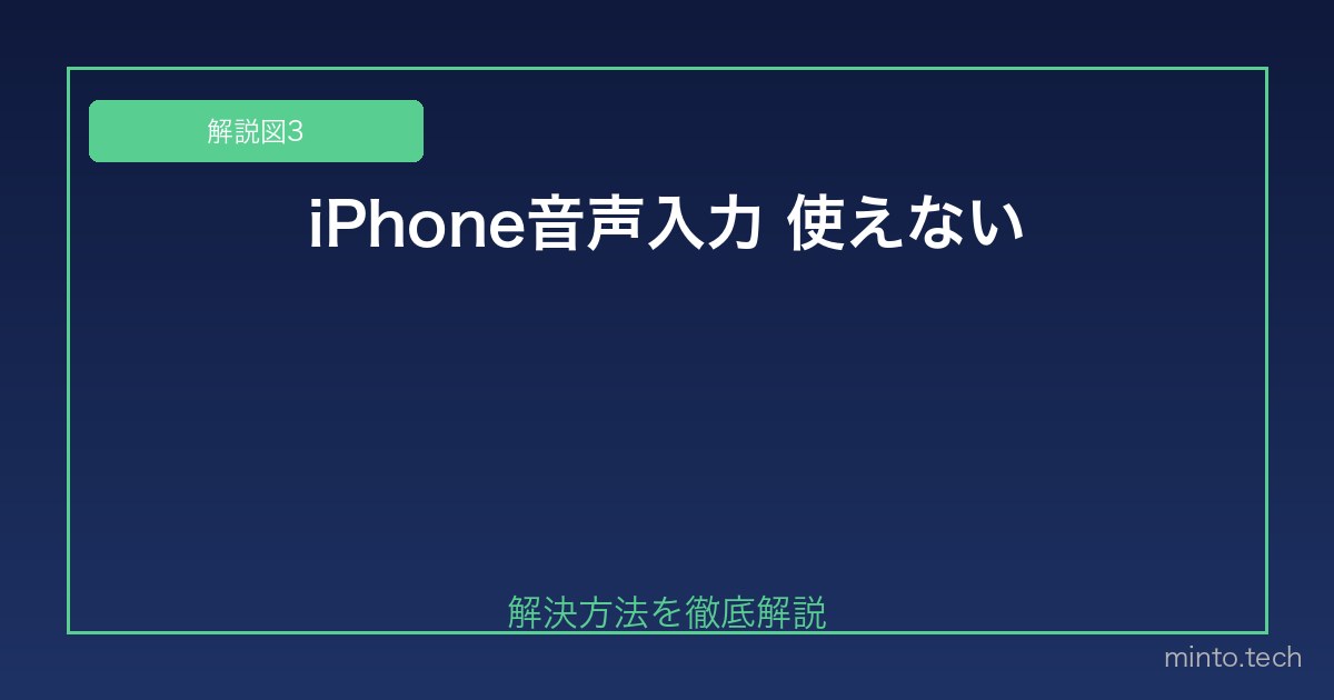 【2026年最新版】iPhoneの音声入力（ディクテーション）が使えない原因と対処法 図3
