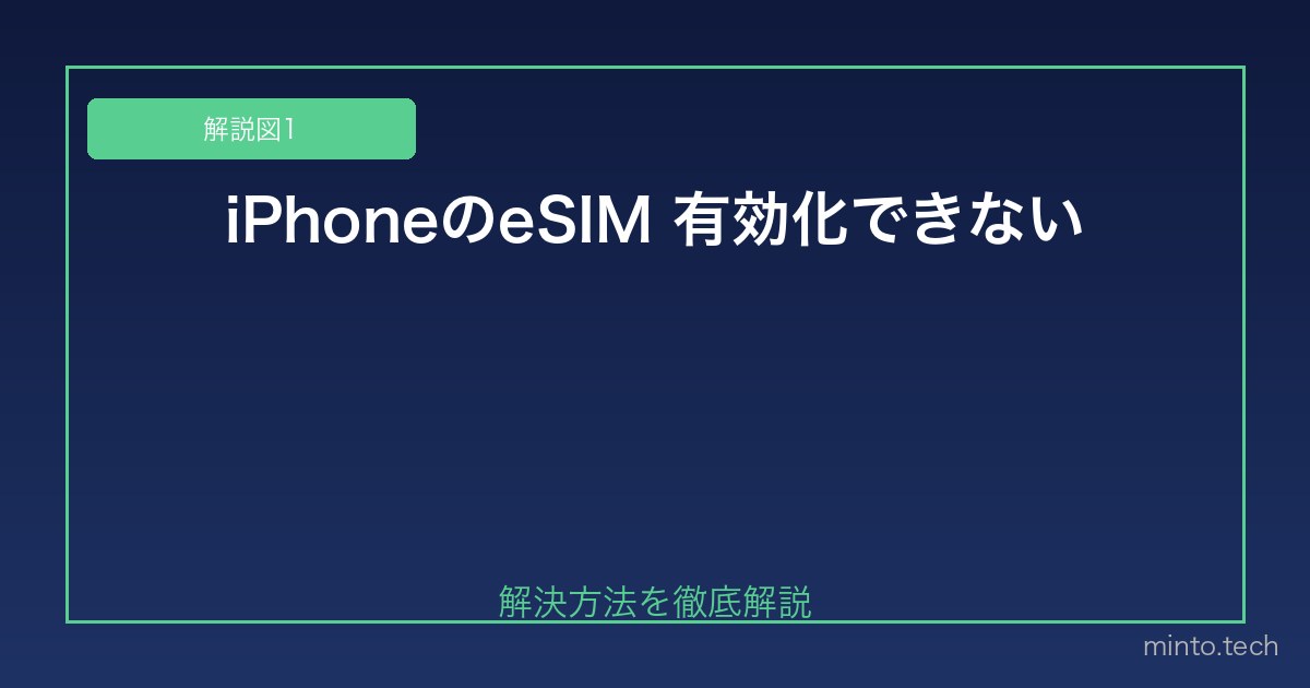【2026年最新版】iPhoneのeSIMが有効化できない・設定できない原因と対処法 図1