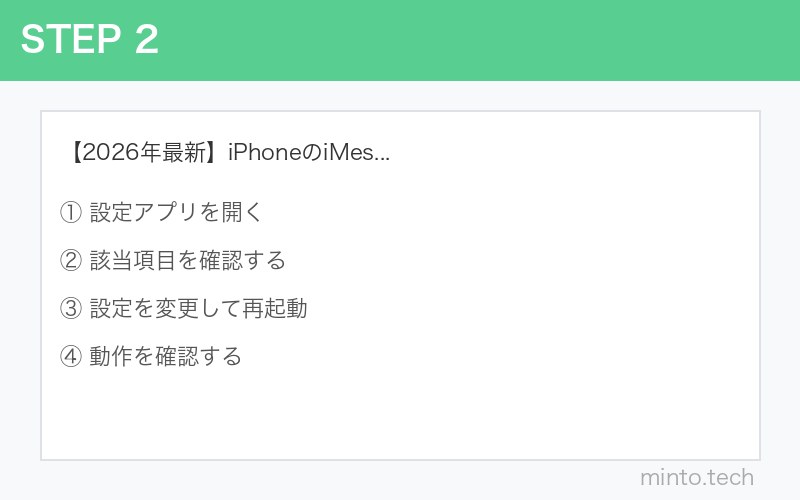 【2026年最新】iPhoneのiMessageが「アクティベーション待機中」になる原因と対処法 手順2