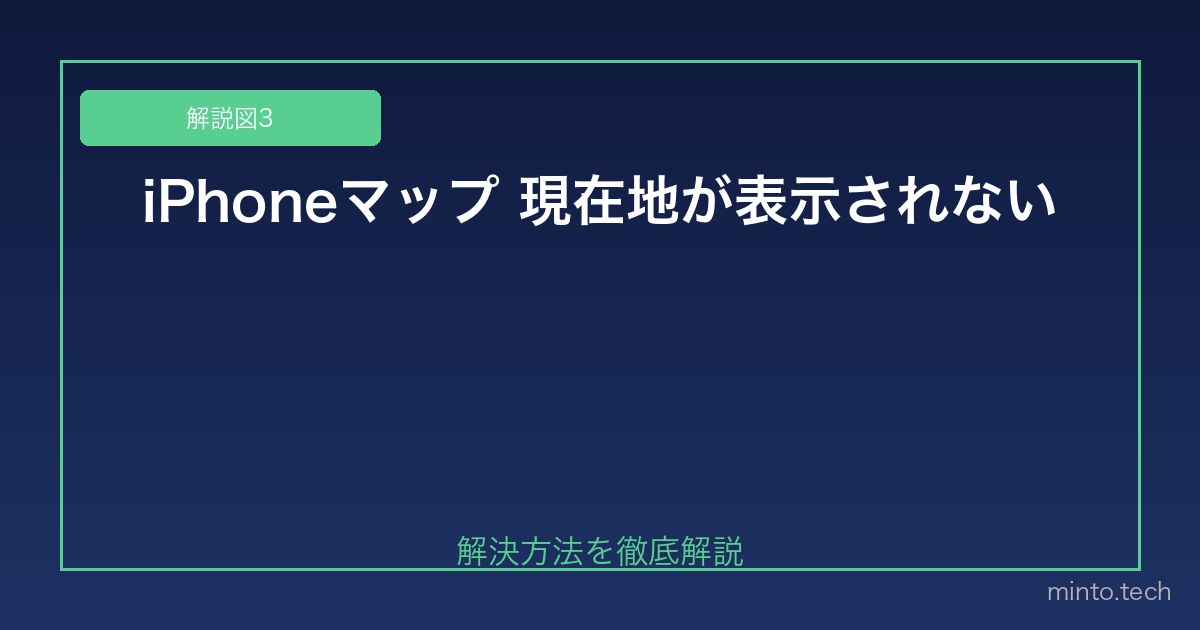 【2026年最新版】iPhoneのマップで現在地が表示されない原因と対処法 図3