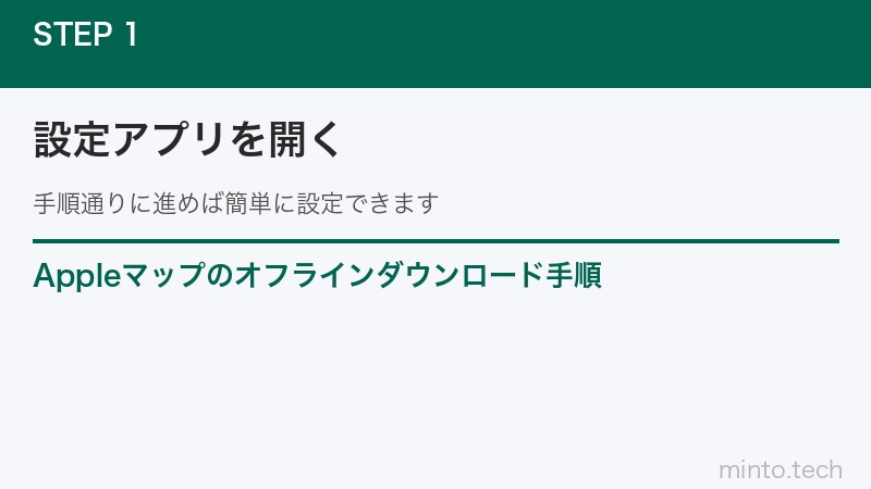Appleマップのオフラインダウンロード手順