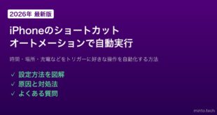 【2026年最新版】iPhoneのショートカット「オートメーション」で時間・場所を条件に自動実行する方法【完全ガイド】