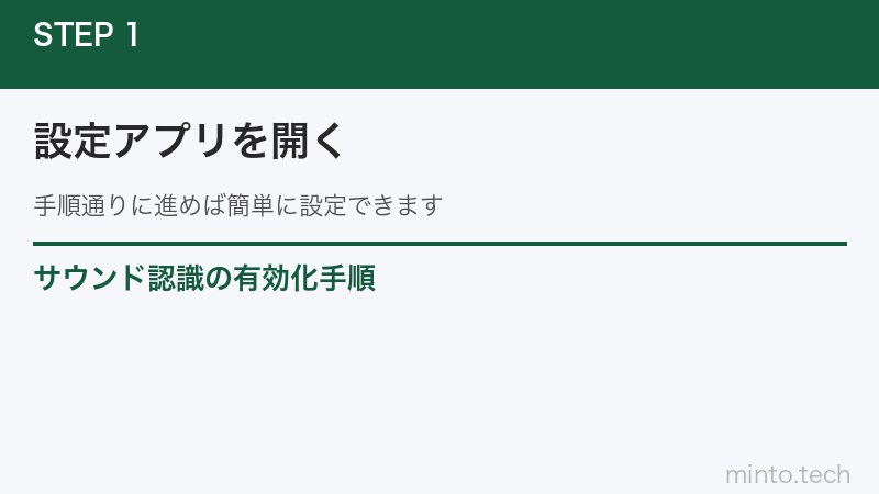 サウンド認識の有効化手順