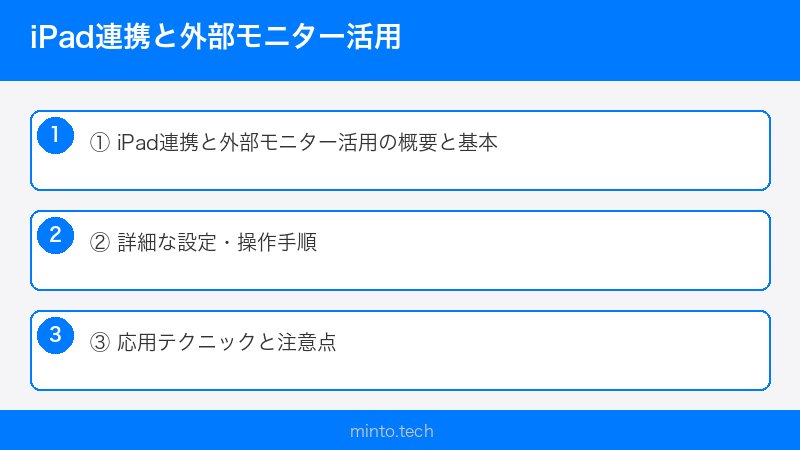 iPad連携と外部モニター活用