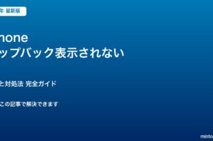 iPhone タップバック表示されない