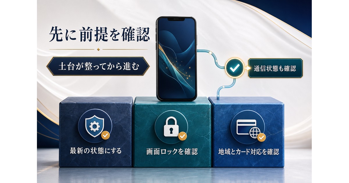 ウォレットの対処前に確認したい前提条件の図解