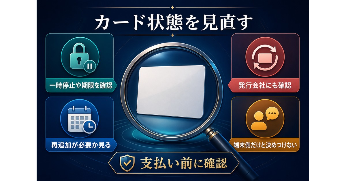 カード状態を見直す時の確認ポイントの図解