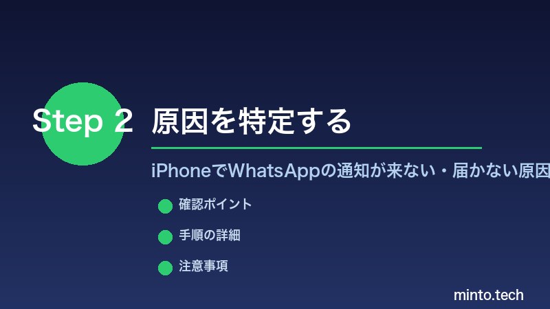 iPhoneでWhatsAppの通知が来ない・届かない原因と - 原因を特定する