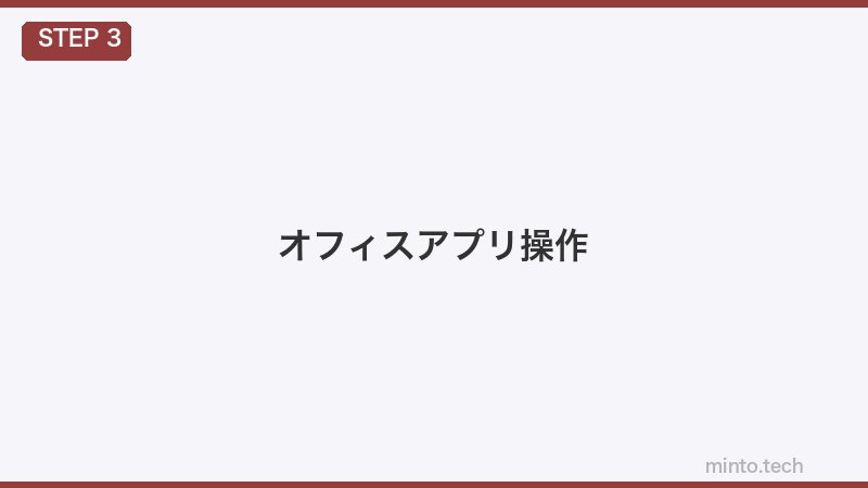 オフィスアプリ操作