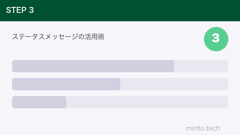 ステータスメッセージの活用術