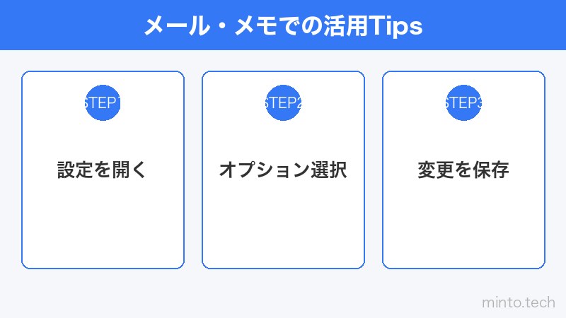 メール・メモでの活用Tips