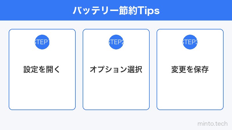 バッテリー節約Tips
