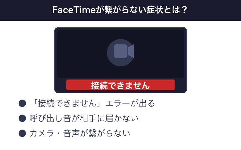 FaceTimeが繋がらない症状とは