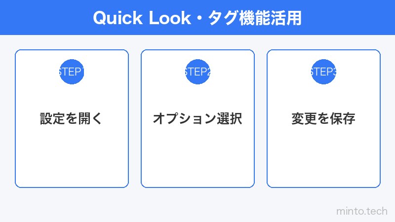 Quick Look・タグ機能活用